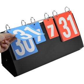 Scoreboard,Tennis Score Keeper for Net,Flip Scoreboard 4-Digit Sports Competition Scoreboard Pages Flipping Sports Competition Scoreboard for Table Tennis, Basketball, Badminton,Volleyball in Kuwait