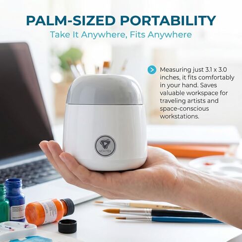 7600RPM Mini Vortex Mixer, USB-C Powered Paint Shaker with Touch Function for Nail Polish, Eyelash Glue, Tattoo Ink, Test Tubes & Adhesives, Upgraded Brushless Motor, Palm-Sized Portable Design in Kuwait