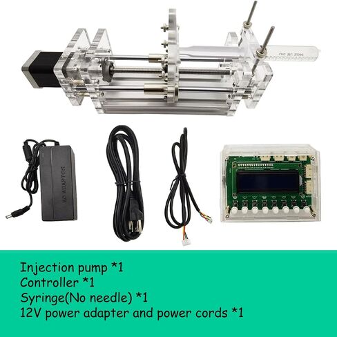 Laboratory Injection Thruster Micro Pump AC100V-240V Injection Pump Flow Rate from 0.01mm to 150mm Booster Diameter 1.9"or Below(with Controller and 12V Power Adapter) in Kuwait