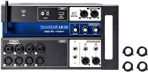 جهاز مزج رقمي Soundcraft Ui12 مزود بـ 12 مدخل مع WiFi+التحكم في التطبيقات+التسجيل+4 كابلات XLR in Kuwait