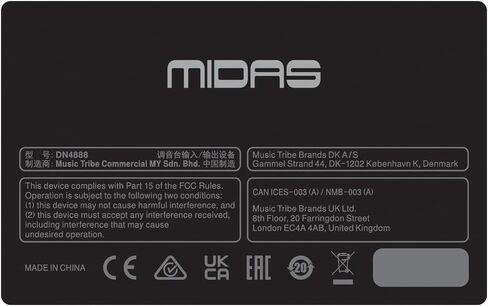 واجهة Midas StageConnect مع 8x8 تناظرية داخل/خارج DN4888 in Kuwait