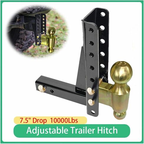 10000Lbs 7.5 "قطرة قابل للتعديل كروية جبل وصلة مقطورة سحب 2-5/16" ارتفاع قناة على غرار RV أجزاء العربة قافلة الملحقات in Kuwait