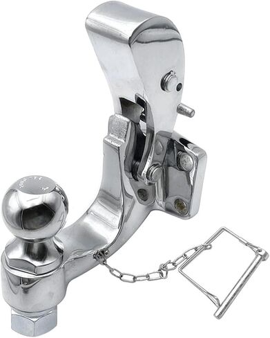 Pintle هوك الكروم عقبة مع 50 مللي متر/2 بوصة الكرة سحب الثقيلة 5 طن سيارة قطر RV أجزاء العربة قافلة متنقل اكسسوارات in Kuwait