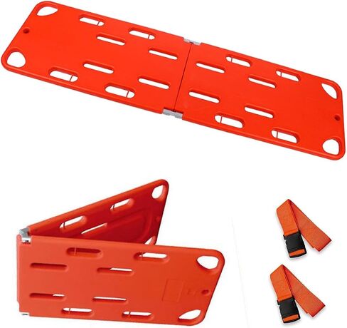 PE Ambulance Stretcher, Rescue Spine Boards, EMT Transfer Backboard, Load Capacity Up to 159kg/350lb, Foldable,Durable,Not Easy to Deteriorate,Suitable for Outdoor Rescue,Ambulance in Kuwait