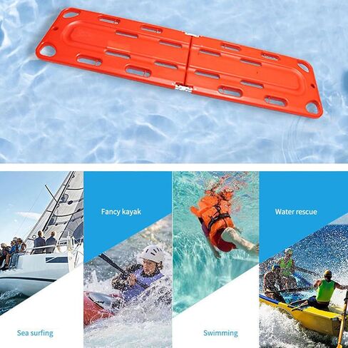 Foldable Stretcher - Portable Emerncy Spine Board with Seat Belt, First Responder Backboard for Patient Transport - Cact & Lightweight, Ideal for Lifesaving s in Kuwait