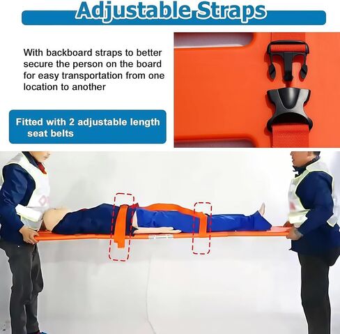 Foldable Spine Board Stretcher Backboard, EMT Lmmobilization Portable Patient Transport Rescue PE Ambulance Stretcher, for Patient,Emergency Rescue Spine Board,Water Floating Stretcher in Kuwait