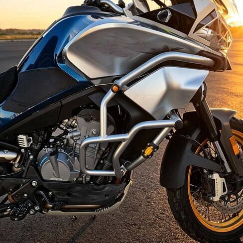 دراجة نارية CF MOTO 800MT محرك الطريق السريع حارس حارس الحارس القضبان الصدمات Stunt حامي القفص المضاد للهدوء نوبات ل CFMOTO 800 MT إكسسوارات الأجزاء المعدلة 2021 2022 2023 2024 2025 (SILVER) in Kuwait