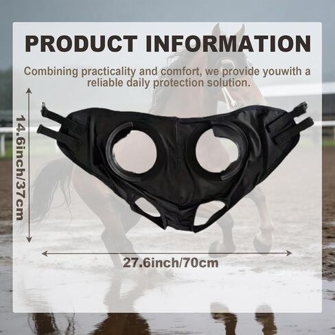 Horse Blinders, Horse Eye Cover, Blinders for Horses, Quarter Cup Blinker Hood for Racing & Training, Stretchable Material, Touch Tape Closure, Blinders, Limited Side and Back Visibility Aid in Kuwait
