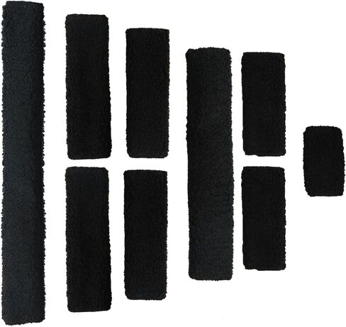 Soft Fleece Horse Halter Cover - Prevents Horse Halter rubbing on Horse's face - Ideal for Fleece Halter Cover (Full-Cover Series (9-Piece), Black) in Kuwait