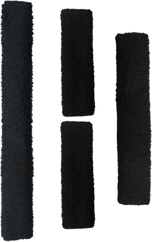 Soft Fleece Horse Halter Cover - Prevents Horse Halter rubbing on Horse's face - Ideal for Fleece Halter Cover (Full-Cover Series (9-Piece), Black) in Kuwait