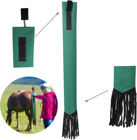 Horse Tail Guard, Horse Tail Bag Wrap with Fringe Horsetail Protector Guard Equestrian Horses Accessories 4PCS in Kuwait