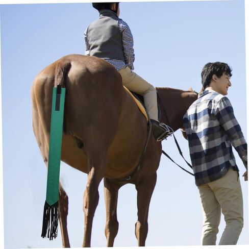 Horse Tail Guard, Horse Tail Bag Wrap with Fringe Horsetail Protector Guard Equestrian Horses Accessories 4PCS in Kuwait