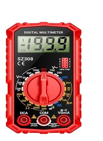 SZ308 Digital Multimeter Tester AC/DC Voltage Meter DC Current Triode Resistance Diode Wave(Red) in Kuwait