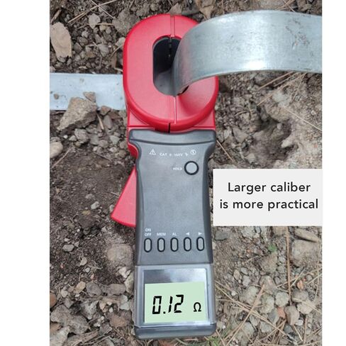 Earth Resistance Meter, Clamp Earth Resistance Meter 0.01~1200Ω Portable 99 Sets Data Storage 0-20A in Kuwait