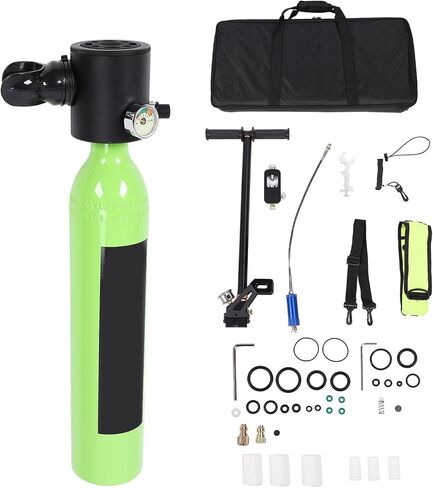 KIMISS 5L 3000PSI أقصى ضغط مجموعة معدات الغوص المحمولة للغوص تحت الماء طقم التدريب على التنفس طقم سكوبا محمول بشكل استثنائي وخفيف الوزن ويمكن بسهولة رحلة إليه in Kuwait