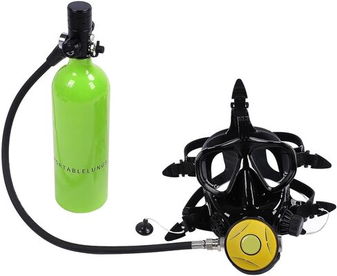 Diving Bottle Portable 1L Diving System for Underwater Breathing Training with Full Face Goggles in Kuwait