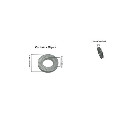 M8 Wedge Lock Washers, 20pcs Anti-Loose Shakeproof Washers for Bolts,Automotive,Precise Fit,Direct Installation. in Kuwait