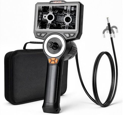 VEVOR 4-Way Articulating Endoscope with Light, 1080P HD Industrial Borescope Inspection Camera with 0.15-inch Ultra Slim Articulated Probe, Flexible Snake Scope Cam for Wall Automotive Inspect-4.9FT in Kuwait