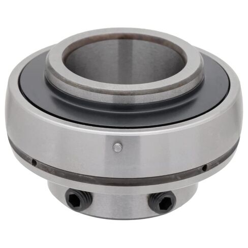 [1-Pack] UC207 - Insert Bearing - 35mm (1.378 in) Bore - 2.835 in Outer Diameter - 1.69 in Width - 0.787 in Outer Ring Width - Set Screw Locking Collar, Double Sealing, Relubricable in Kuwait