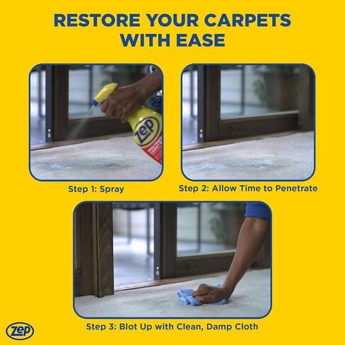 Zep High Traffic Carpet Cleaner - 32 Ounces (Case of 12) ZUHTC32 - Penetrating Formula Removes Deep Stains. Make High-Traffic Areas Look New Again in Kuwait