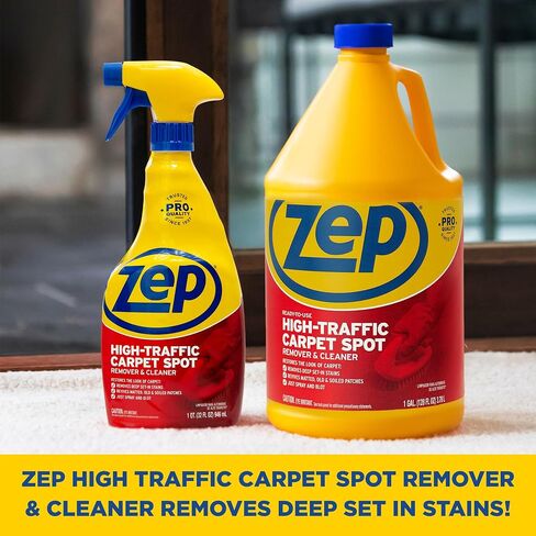 Zep High Traffic Carpet Cleaner - 32 Ounces (Case of 12) ZUHTC32 - Penetrating Formula Removes Deep Stains. Make High-Traffic Areas Look New Again in Kuwait