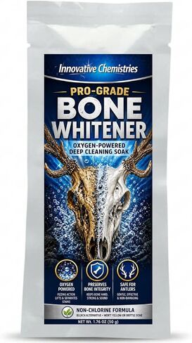 Bone Whitener for Taxidermy – Oxygen-Based Skull Cleaner for European Mounts, Bleach-Free Whitening Powder, 50g in Kuwait