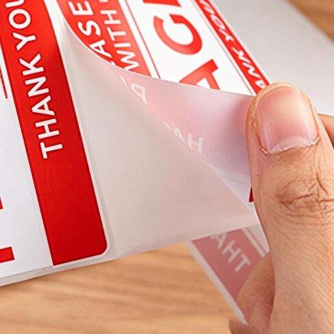 Fragile Stickers for Shipping, 2 x 3 Inch Red Handle with Care Labels, 1Roll/ 500 Labels Waterproof Packing Stickers for Moving Boxes, Luggage, and Parcels in Kuwait