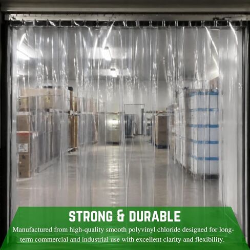 Farm Plastic Supply - PVC Strip Curtain Door Bulk Roll - 80 Mil - 0.08 Inch Thickness Standard Clear Vinyl Roll for Doors - 8" x 7' in Kuwait