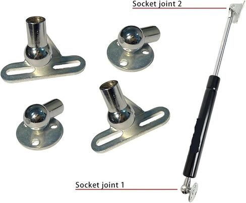 2Pcs M8 Ball Pin Joint, Gas Strut End Fittings For Furniture & Valve Cover in Kuwait