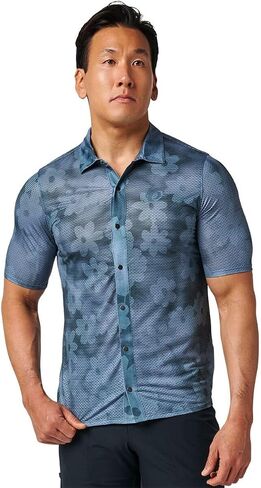 Men's Tech Snap Jersey in Dark Slate Crumple by PEARL iZUMi in Kuwait