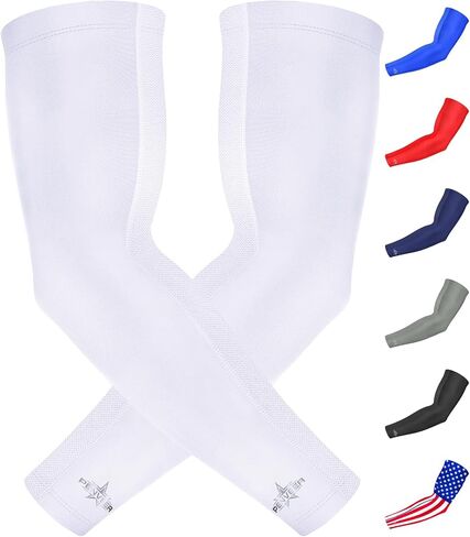 Compression Arm Sleeves for Men with Breathable Mesh, Cooling Sports Sleeves for Baseball, Football - Youth & Adult in Saudi Arabia