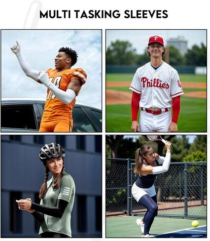 Compression Arm Sleeves for Men with Breathable Mesh, Cooling Sports Sleeves for Baseball, Football - Youth & Adult in Saudi Arabia