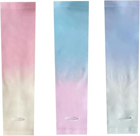 3Pcs Gradient Colors Compression Sleeves,UV Sun Protection Cooling Arm Sleeves in Kuwait