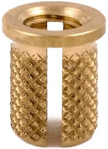 Press Insert, M5-0.80 Int Thrd Sz, 9.525 Mm L, 6.654 Mm Dia., Brass, Plain, 25 in Kuwait