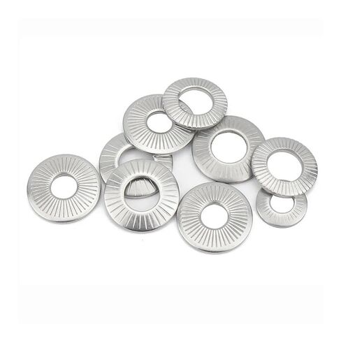 2/50Pcs 304 Stainless Steel Disc Spring Serrated Lock Gasket M3-M16 Conical Knurled Elastic Gasket Washers Hardware(10pcs M8) in Saudi Arabia