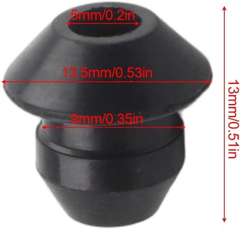 10 Pack Rubber Fuel Tank Hose Grommets BG75 FS40 HL75 TS460 BR420, Oil Pipe Washer Seal Gasket 13.5mm x 9mm x 5mm, Leak Proof Garden Mower Parts Black in Kuwait