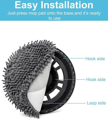 12 Pack Replacement Mop Pads for Roborock Qrevo S Pro, Saros 20/10R/Z70, QV 35A, Qrevo S5V, Qrevo Curv S5X/Curv/CurvX, Q Revo, Qrevo Edge Robot Vacuum, Washable Reusable Microfiber Mopping Cloth in Saudi Arabia