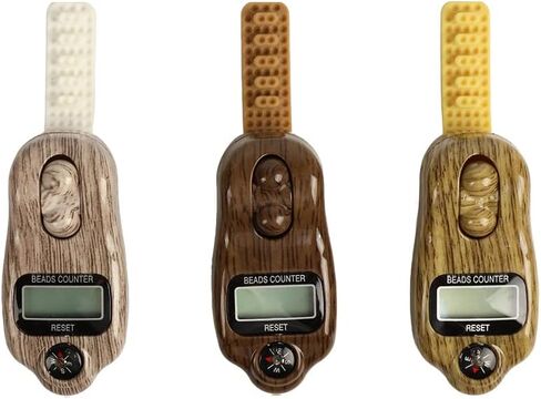 Digital Beads Counter, 3 Pieces Digital Tasbih Tally Counters, Resettable Finger Counter, Digital-Counter with Compass,Electronic Rotating Prayer Beads Counters,for Meditation,Muslim Prayer in Kuwait