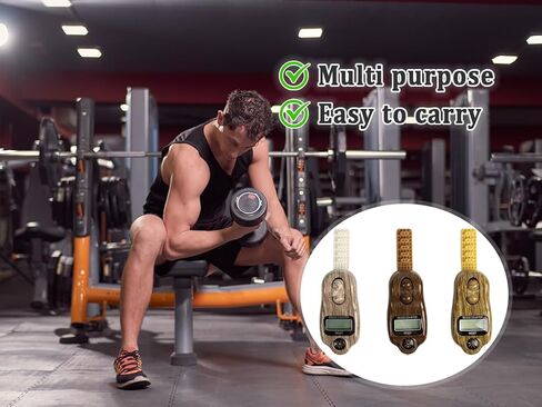 Digital Beads Counter, 3 Pieces Digital Tasbih Tally Counters, Resettable Finger Counter, Digital-Counter with Compass,Electronic Rotating Prayer Beads Counters,for Meditation,Muslim Prayer in Kuwait