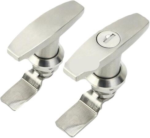 T-Type Rotary Tongue Lock 304 Stainless Steel Distribution Box Door Handle Control Cinet 1Pcs in Kuwait