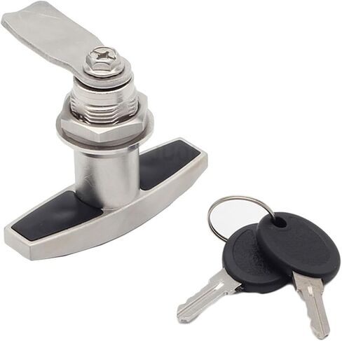 T-Type Rotary Tongue Lock 304 Stainless Steel Distribution Box Door Handle Control Cinet 1Pcs in Kuwait