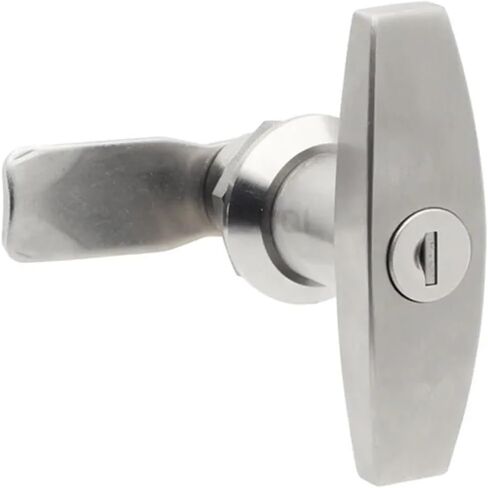 T-Type Rotary Tongue Lock 304 Stainless Steel Distribution Box Door Handle Control Cinet 1Pcs in Kuwait