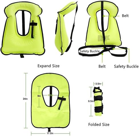 Fly Fishing Vest Inflatable Collar Design Quick Inflate Deflate for River Lake Stream Outdoor Angling Activities in Kuwait