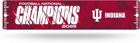Rico Industries NCAA Indiana Hoosiers 2026 Football National Champions Plastic 4" x 16" Street Sign in Kuwait