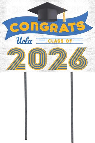 KH Sports Fan UCLA Bruins تهنئة فئة 2026 لافتة ساحة التخرج، 18x24 in Kuwait