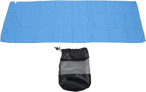 Microfiber Thickened Pilate Towel Absorbent Anti Slip Wrinkle for Daily Use (Blue) in Kuwait
