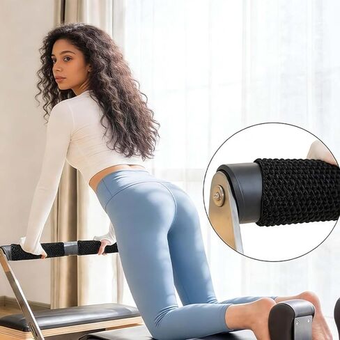 2Pack Non-Slip Pilates Mat, Anti-Skid Hand Grip Pad for Sweaty Hands, Foldable Workout Hand Pads for Pilates Reformer,Cadillac Bed, Barre,Pull-Up Bar, Home Gym & Body Building Fitness Accessories in Kuwait
