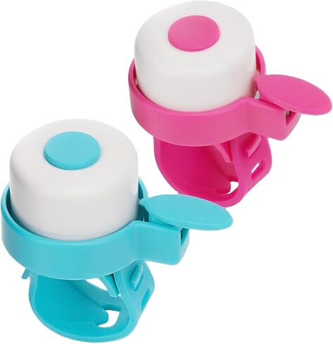 Kids Bike Bell – Silicone Strap Bicycle Bell for Boys & Girls, Easy Install, Adjustable Ring for Kid Bike Handlebar, Ideal for Toddler Scooters and Bikes (Blue and Pink) in Kuwait