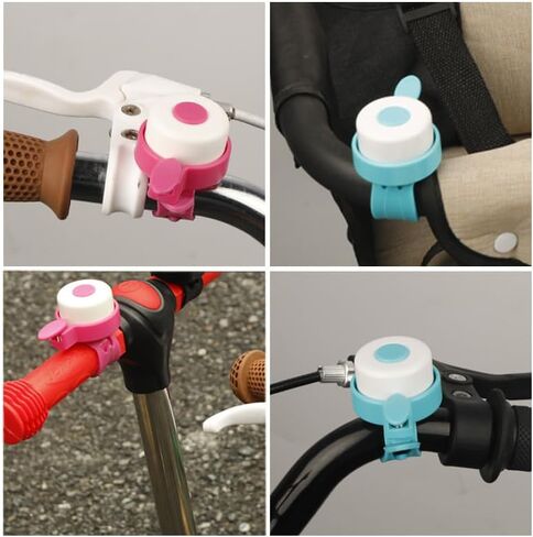 Kids Bike Bell – Silicone Strap Bicycle Bell for Boys & Girls, Easy Install, Adjustable Ring for Kid Bike Handlebar, Ideal for Toddler Scooters and Bikes (Blue and Pink) in Kuwait