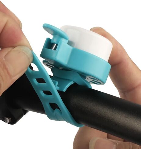 Kids Bike Bell – Silicone Strap Bicycle Bell for Boys & Girls, Easy Install, Adjustable Ring for Kid Bike Handlebar, Ideal for Toddler Scooters and Bikes (Blue and Pink) in Kuwait